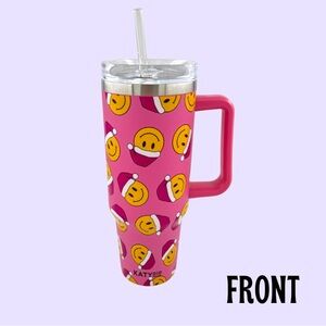 Santa Smiley Face Tumbler Katydid